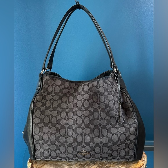 Coach Edie Signature Jacquard Hobo Shoulder Bag 33523 EUC - Picture 17 of 17